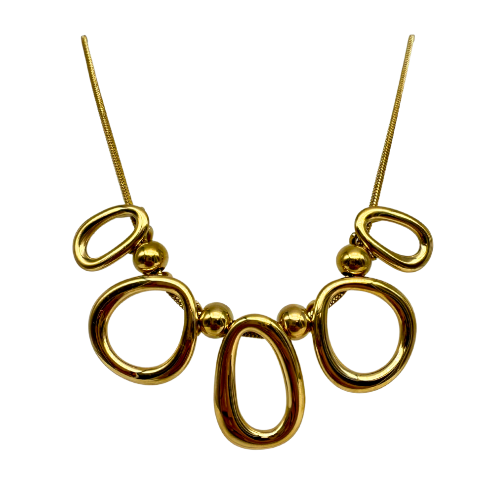 Collana Armonia Dorata in Acciaio Gold