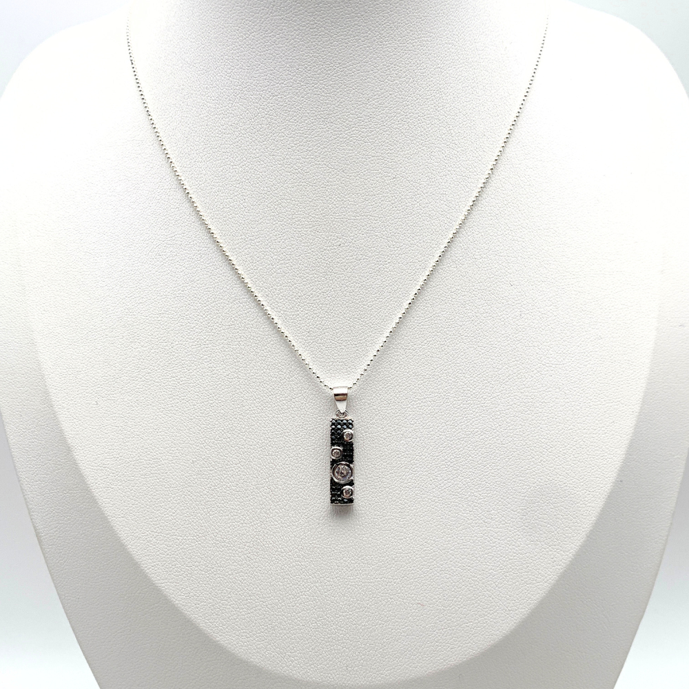 Collana Barret Zirconi Neri in Argento Silver