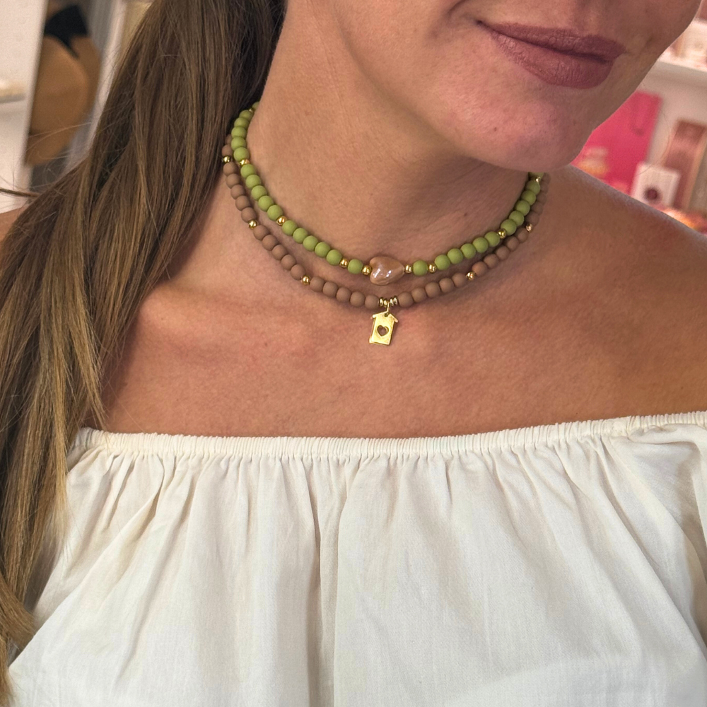 Collana Rifugio del Cuore in Acciaio Gold