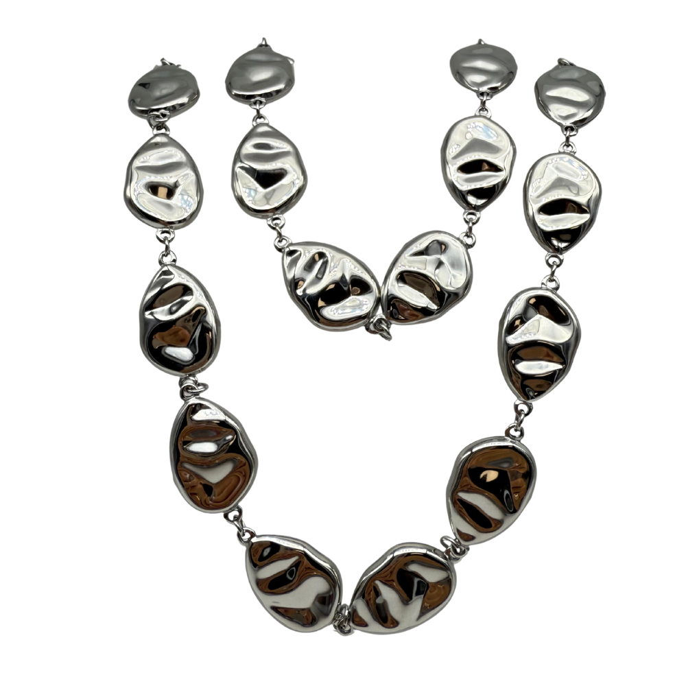 Collana Riflessi Argentati in Acciaio Silver