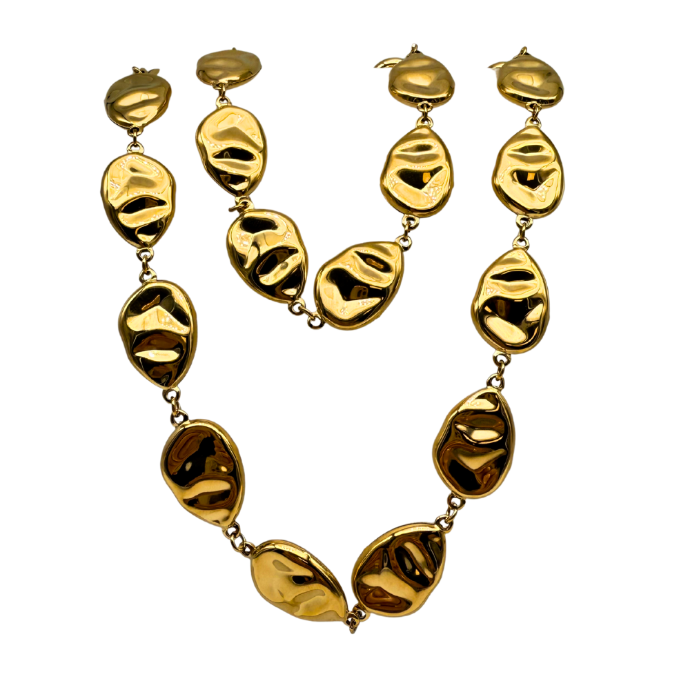 Collana Riflessi Dorati in Acciaio Gold