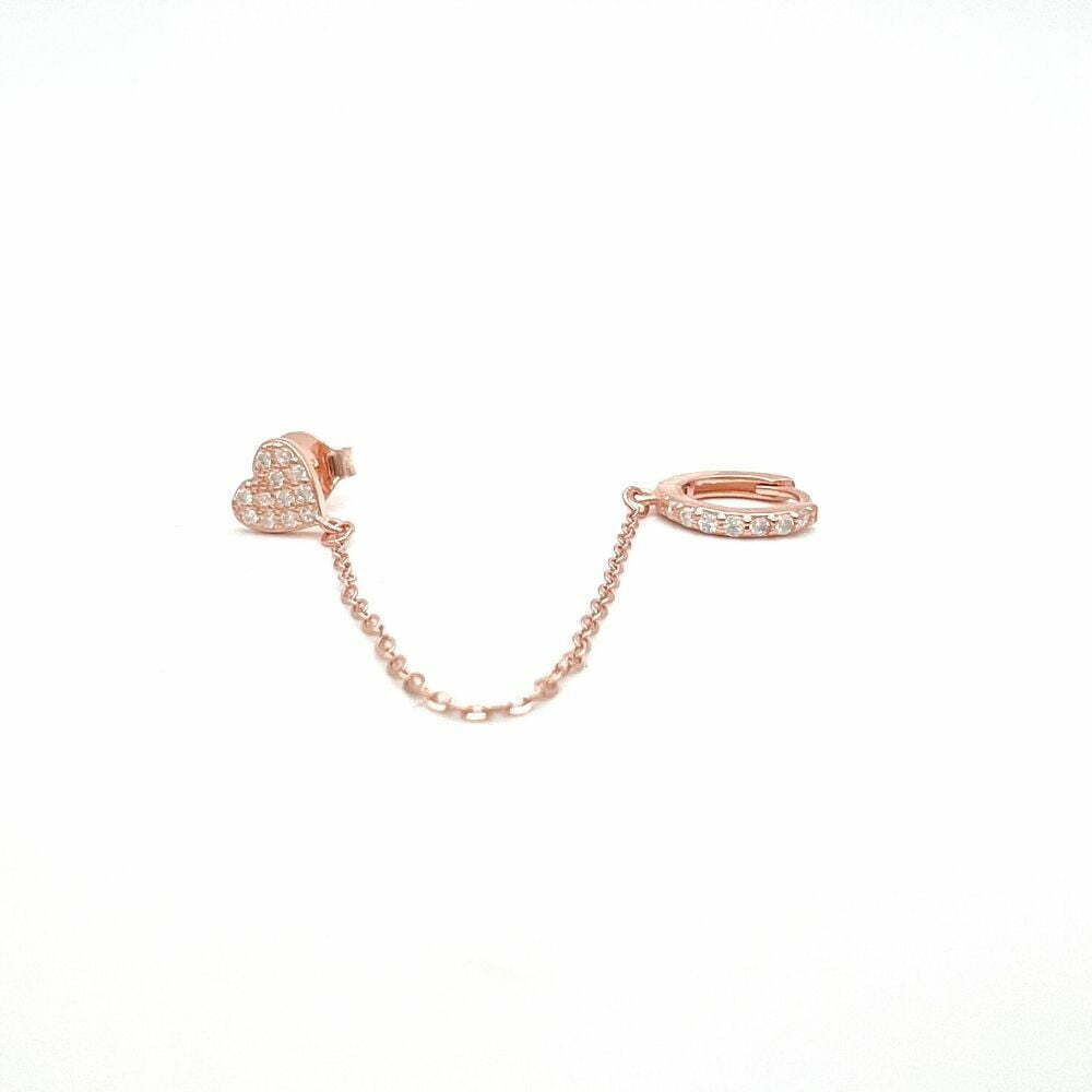 Orecchino Doppio con Cuore Emma