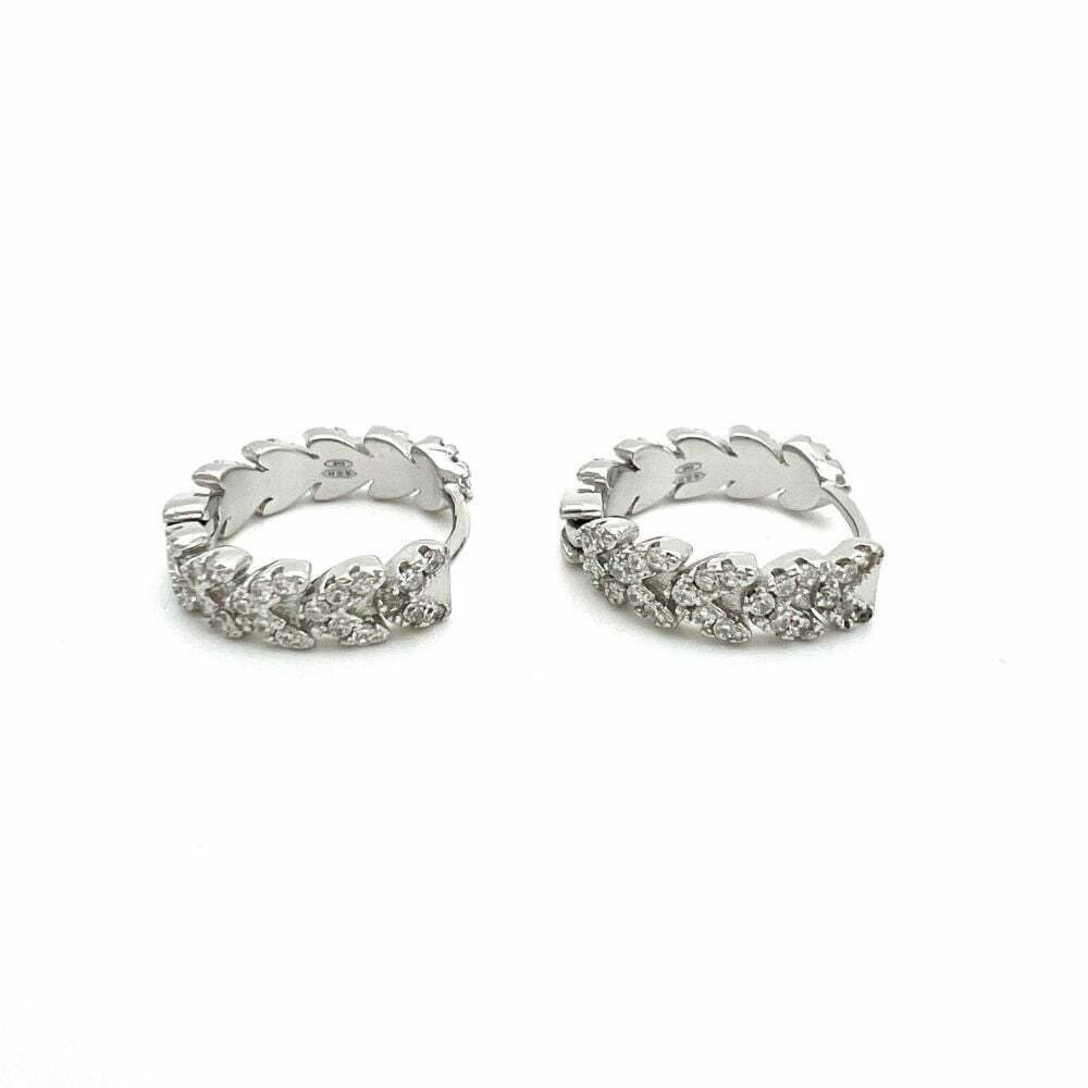 Mono Hoops Cuoricini silver