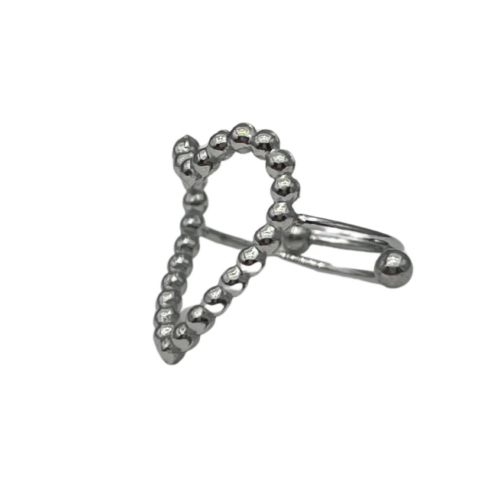 Anello Wanderlust Heart in Acciaio Silver - WJ Gioielli