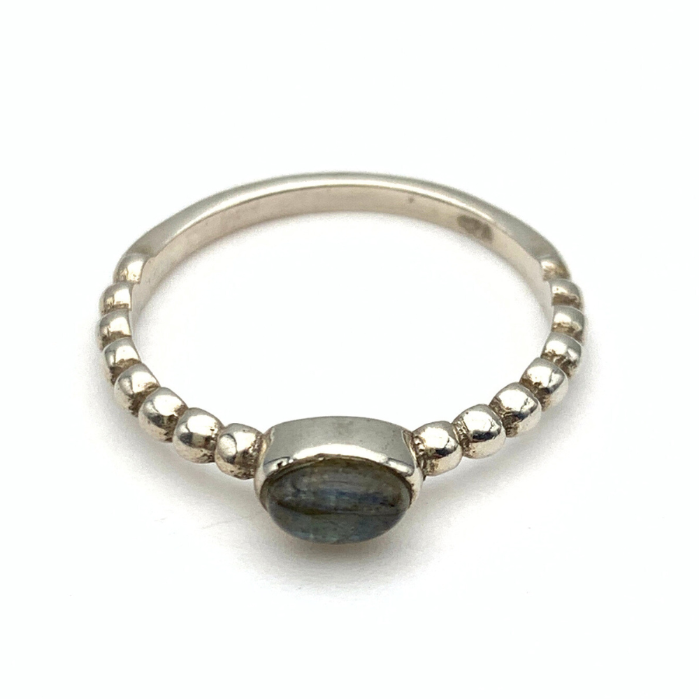 Anello Pietra Dura Ovale in Argento Silver - WJ Gioielli