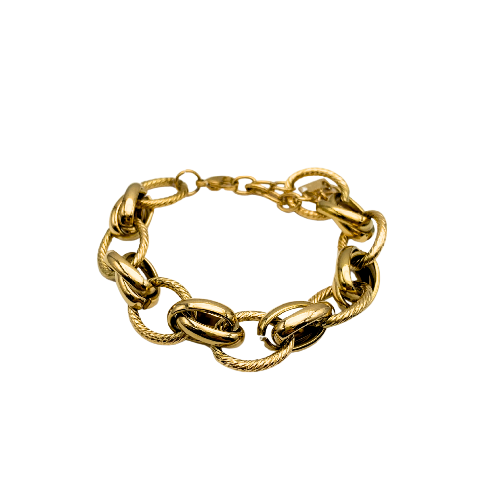 Bracciale Big Chain in Acciaio Gold - WJ Gioielli