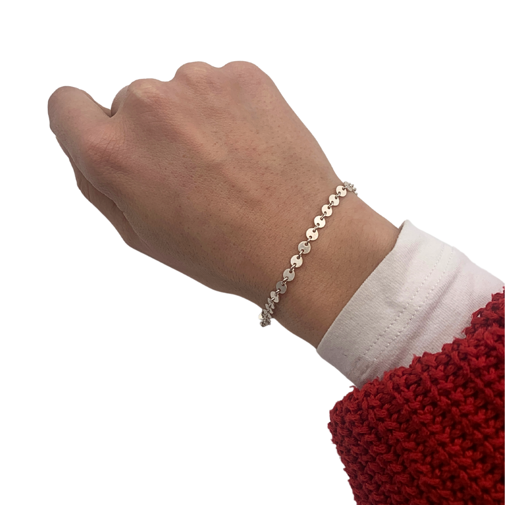 Bracciale Full Moon con Ciondolo Cuore Personalizzabile - WJ Gioielli