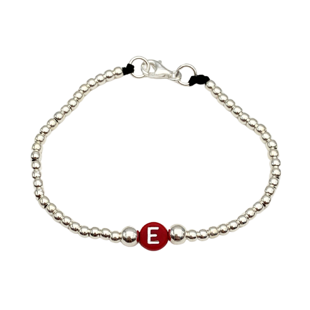 Bracciale Letter con Pepite in Argento Silver - WJ Gioielli