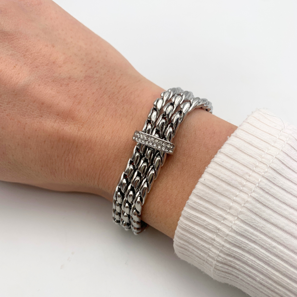 Bracciale Sparkling Harmony in Acciaio Silver - WJ Gioielli