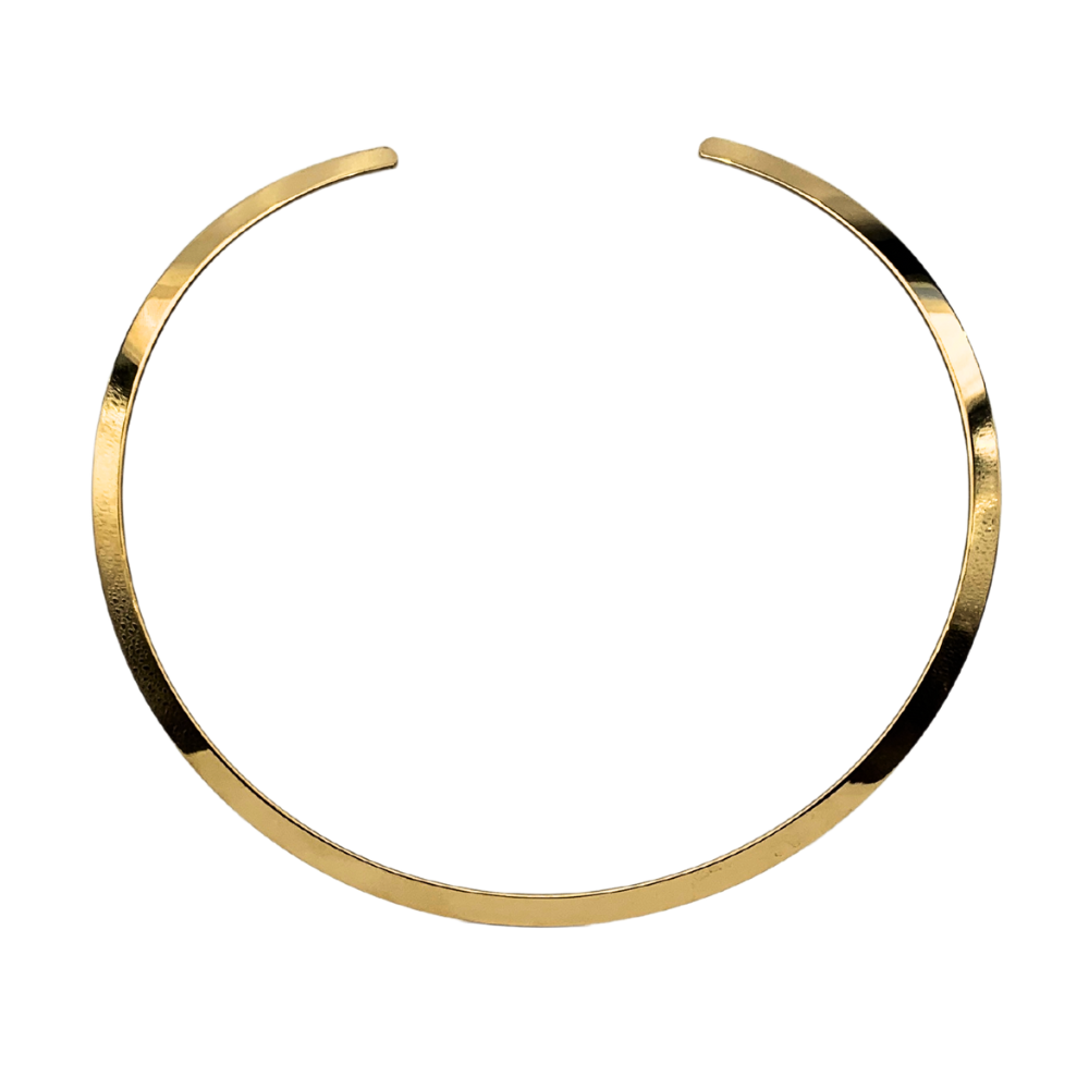 Choker Rigido Piatto Acciaio Gold