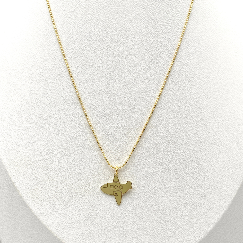 Collana Aereo in Argento Gold