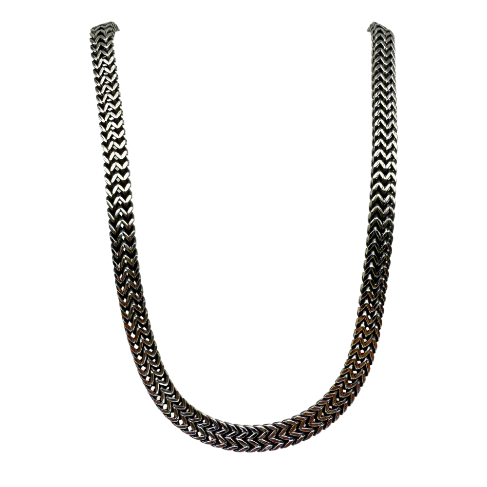 Collana Spine in Acciaio Silver