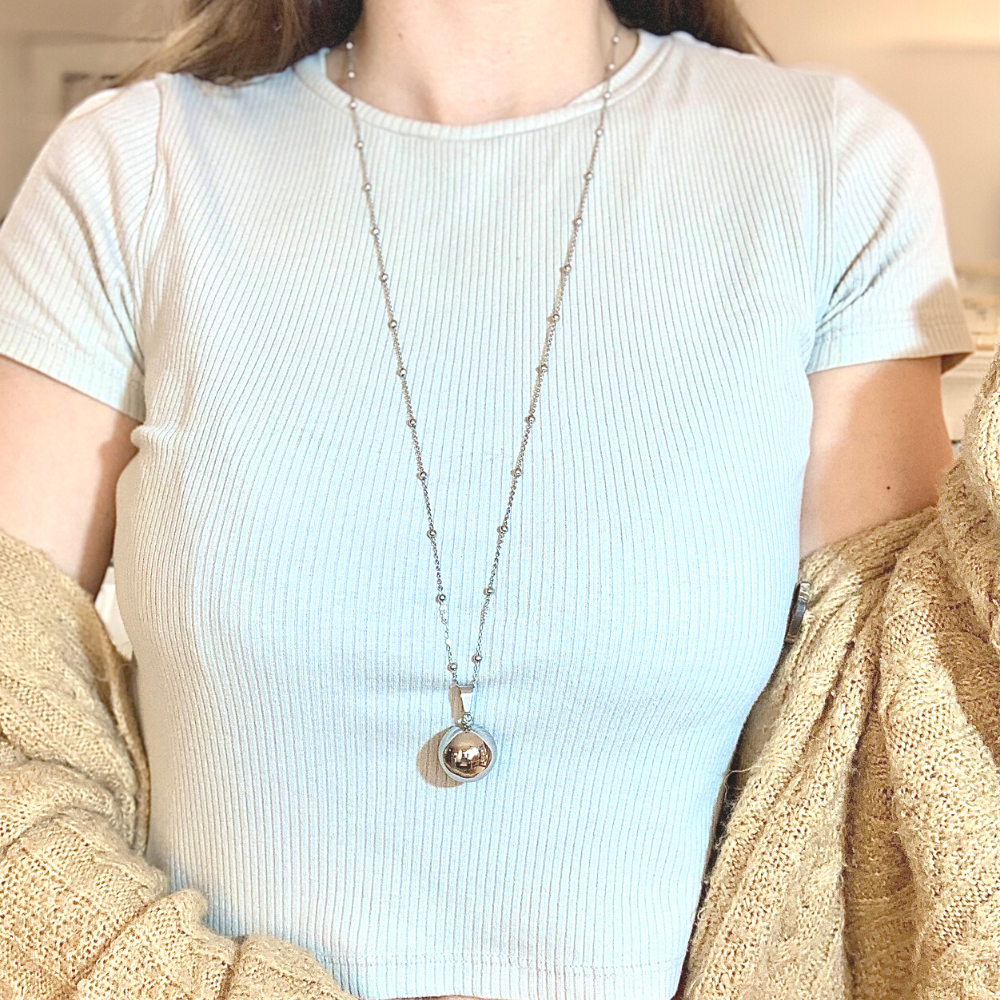 collana chiama angeli acciaio silver