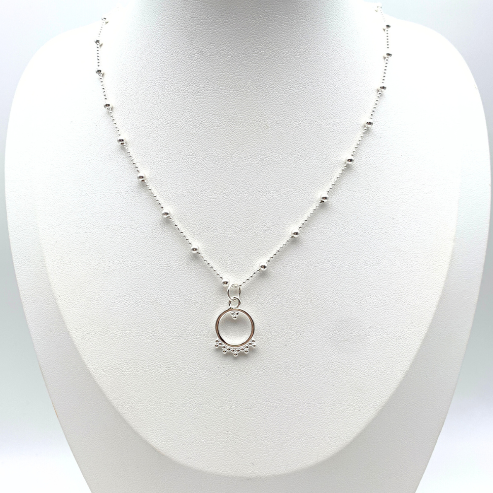 Collana Corona Bubble in Argento Silver
