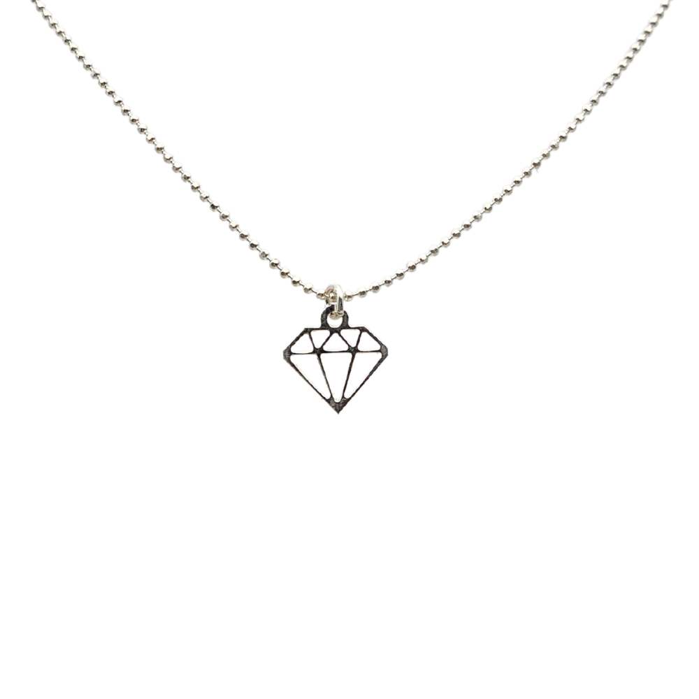 Collana Diamond Mini in Argento Silver