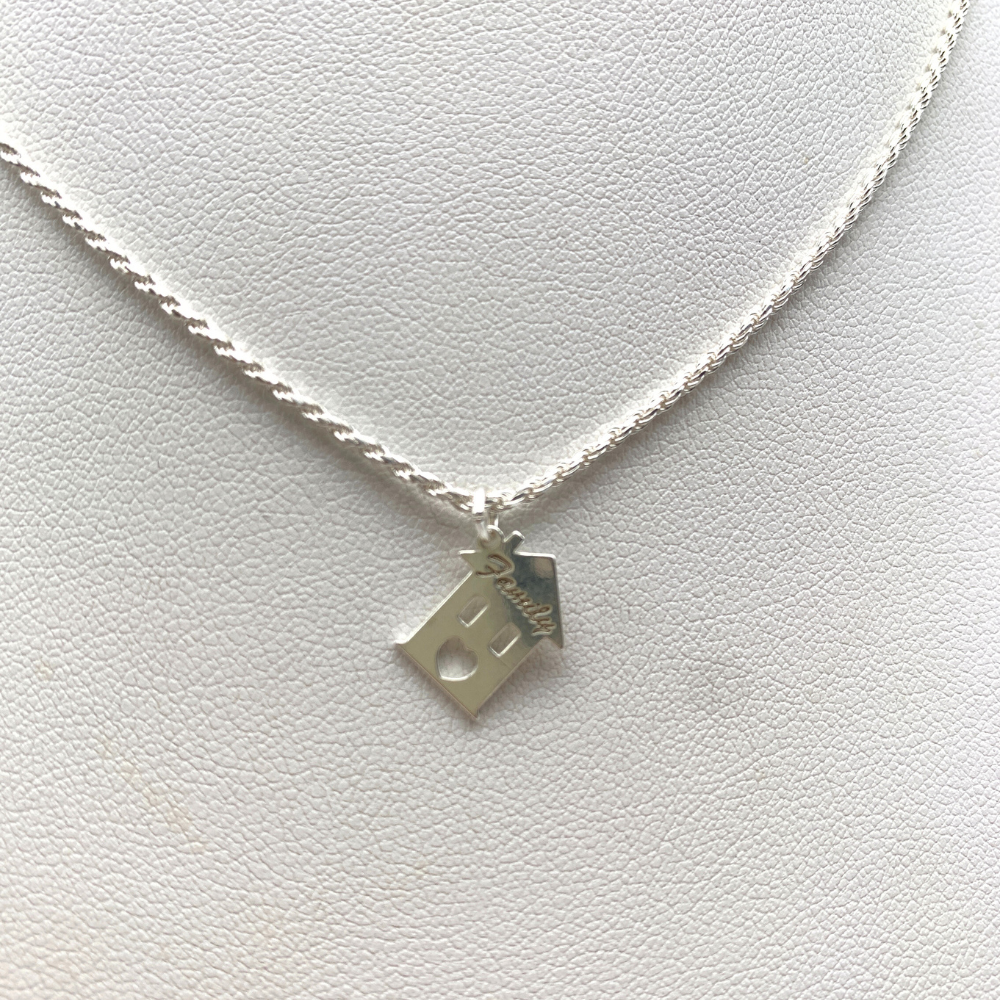 Collana Casetta Family in Argento Silver