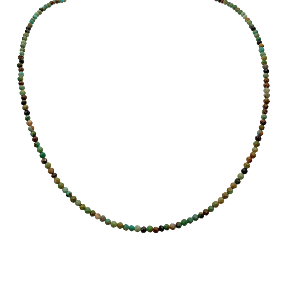 Choker Pietre Dure Verdi in Argento Gold