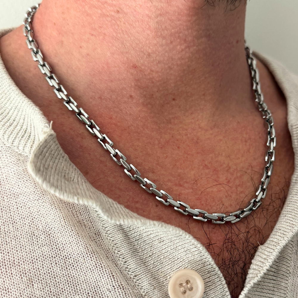 Collana Link in Acciaio Silver