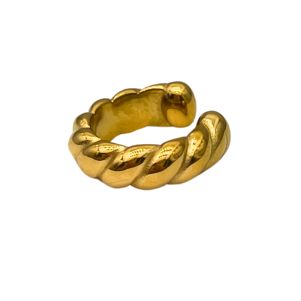 Ear Cuff Croissant in Acciaio Gold