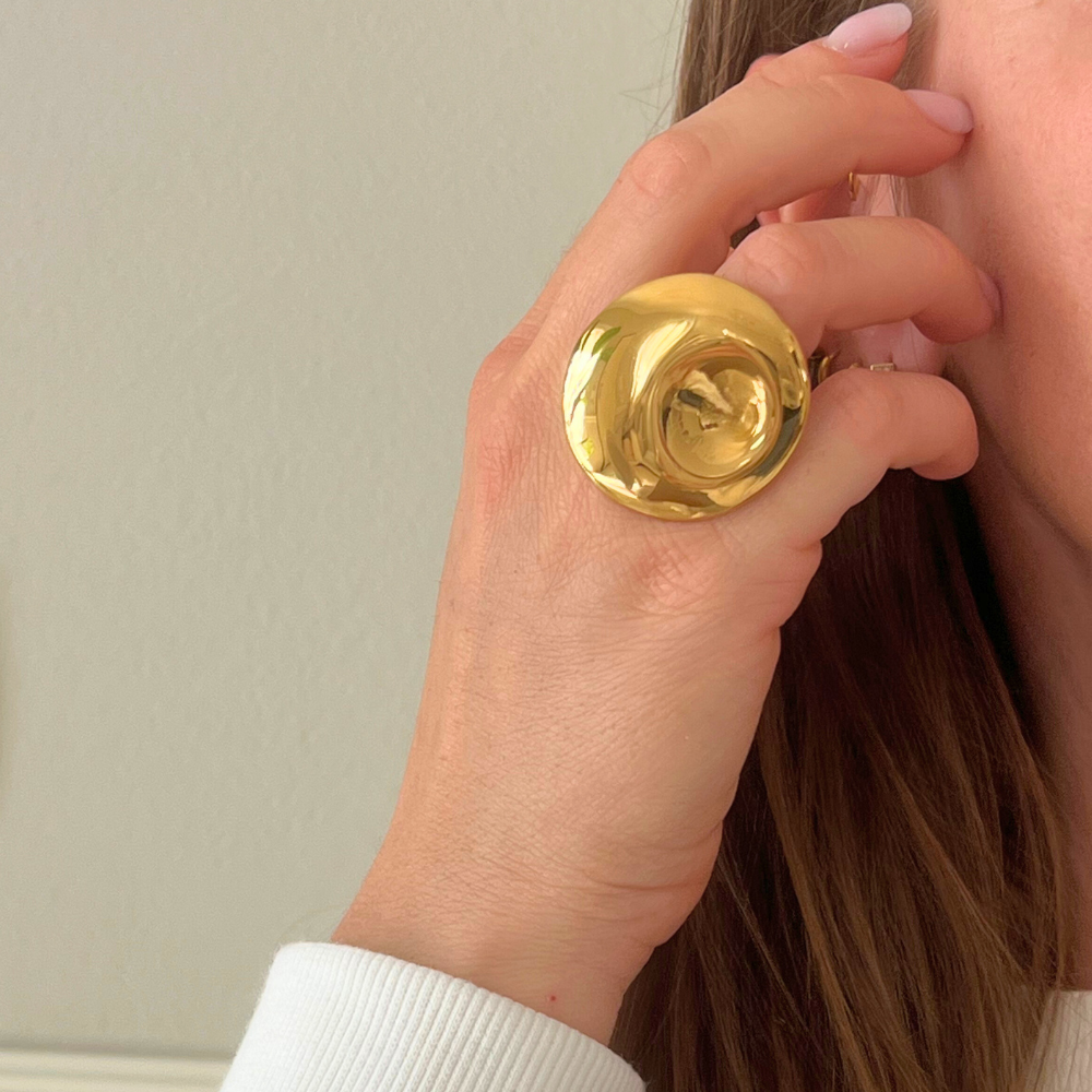 Essential Ring in Acciaio Gold