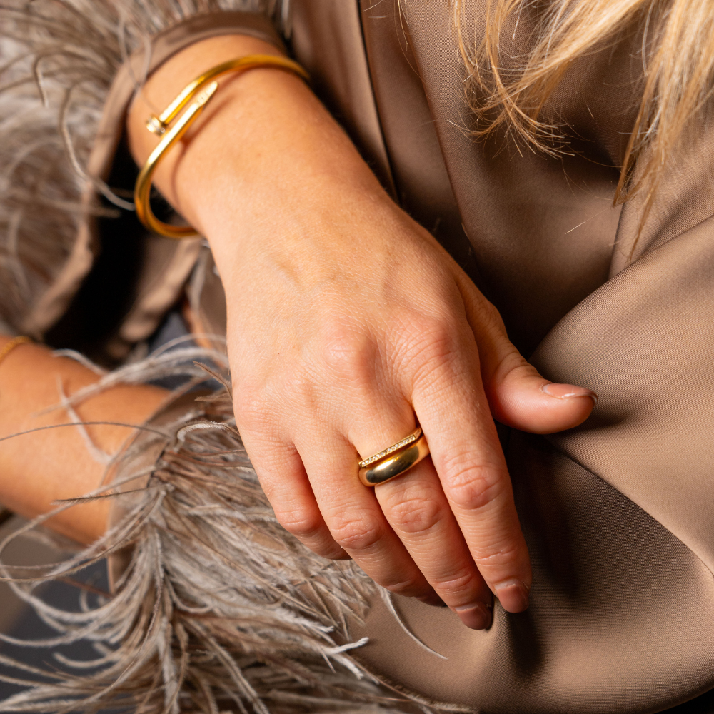 Anello Fedona in Argento Gold - WJ Gioielli