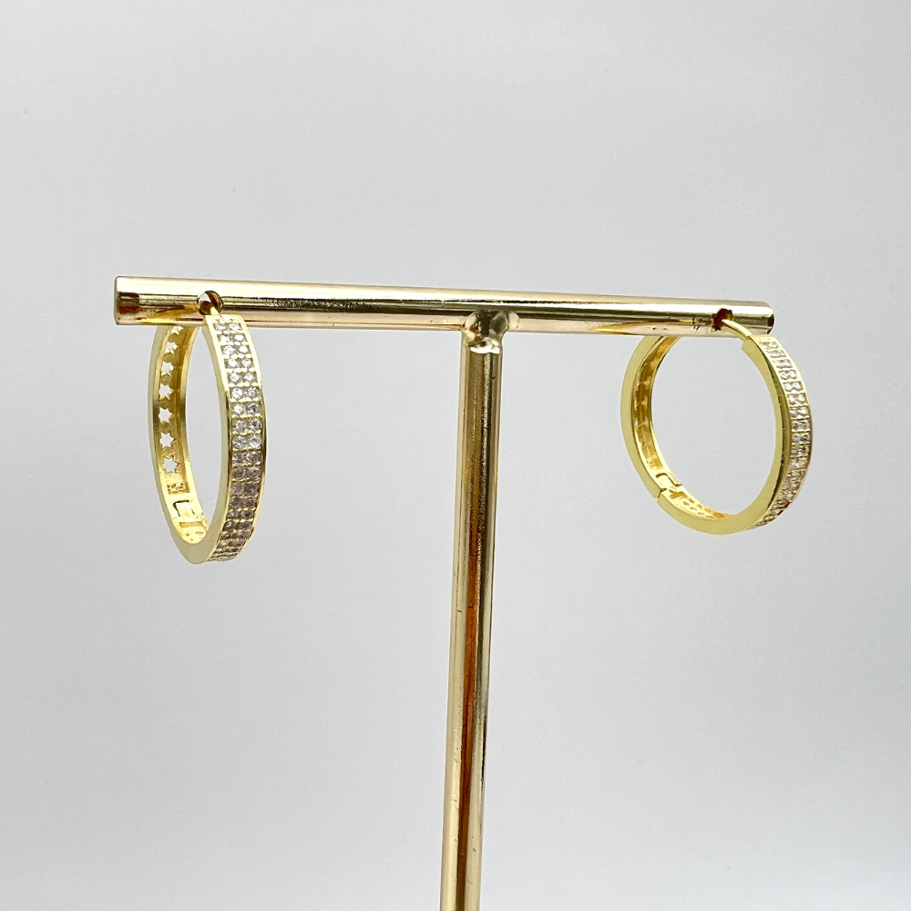 Hoops Doppia Fila di Zirconi