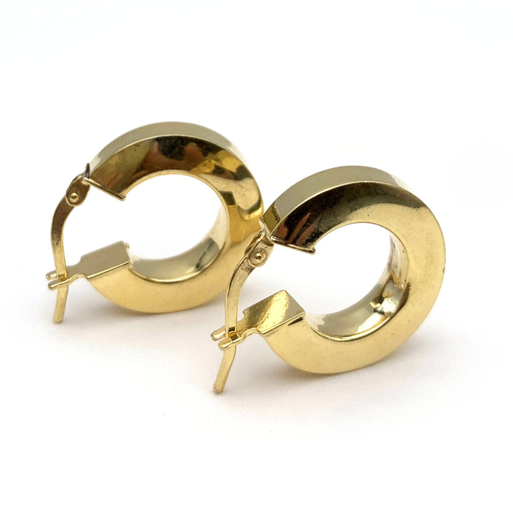 Hoops Minimal in Argento Gold