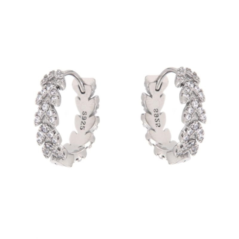 hoop in argento con cuori silver