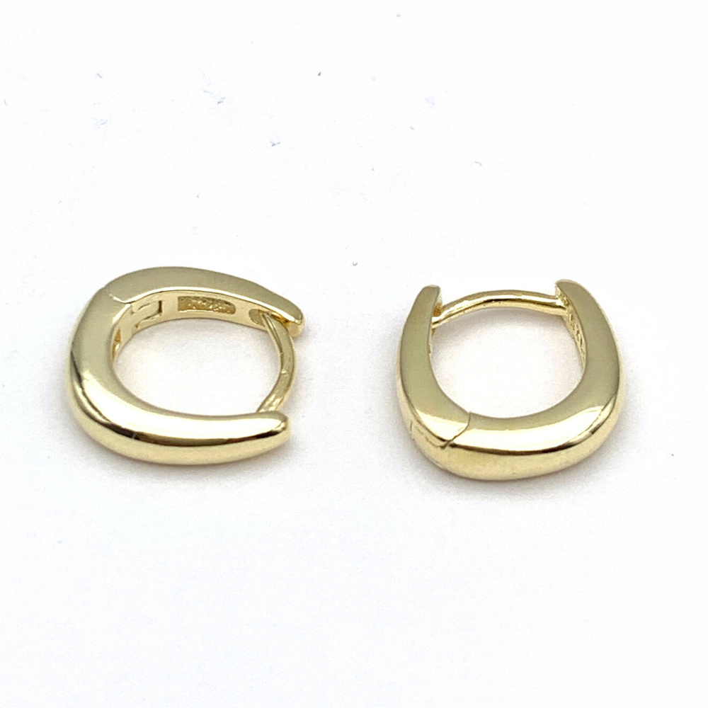 Mono Orecchino Ovale Mini in Argento Gold