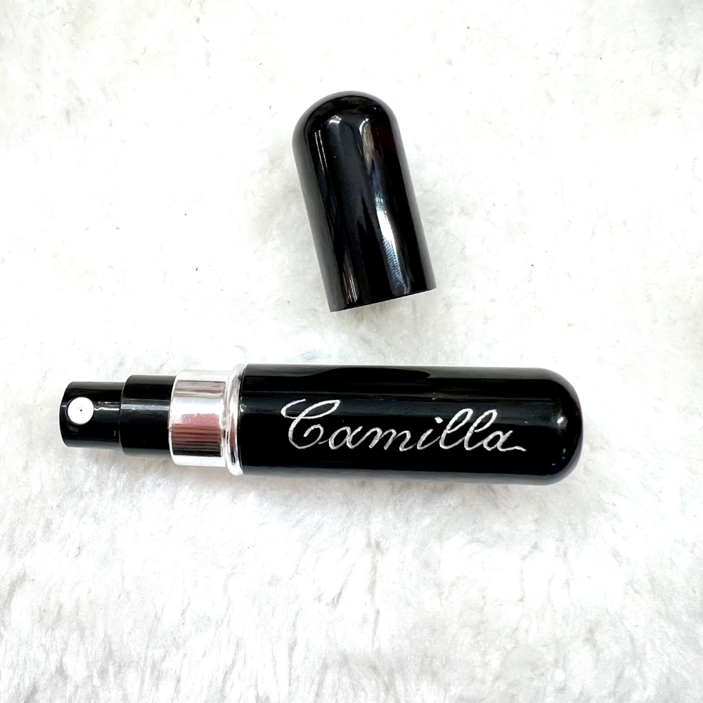 porta profumo nero personalizzabile