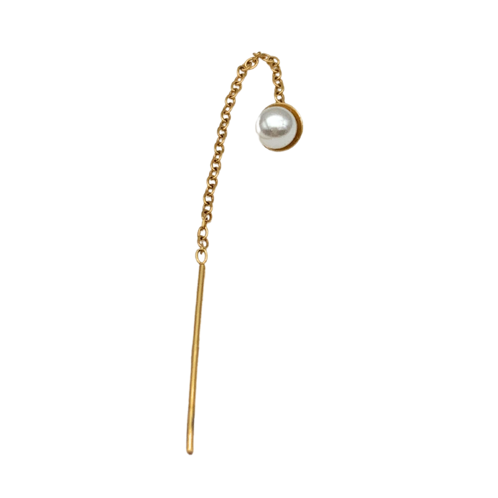 Saliscendi con Perla in Acciaio Gold