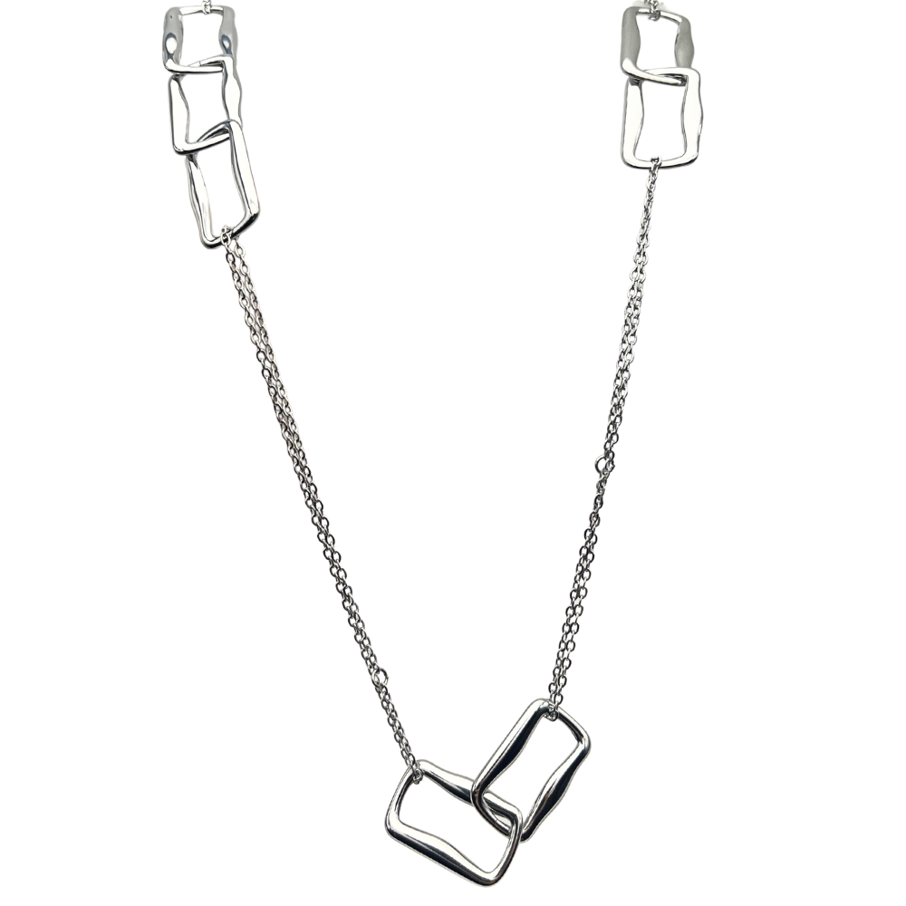 Geometric Chain in Acciaio Silver