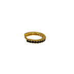 Mono Sparkle Hoop Gold con Zirconi Neri