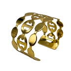 Bracciale con Catena Ovale Dorato in Acciaio Gold