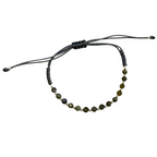 Bracciale Cordino Regolabile Grigio Topo in Argento 925 Silver