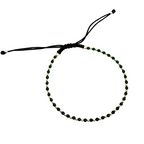 Bracciale Cordino Regolabile Verde in Argento 925 Silver