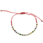 Bracciale Cordino Regolabile Rosa Cipria in Argento 925 Silver