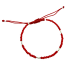 Bracciale Cordino Regolabile Red in Argento 925 Silver
