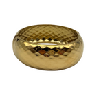 Bracciale Rigido Bombato in Acciaio Gold