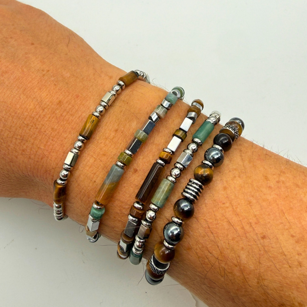 Bracciale Uomo Occhio di Tigre in Acciaio silver