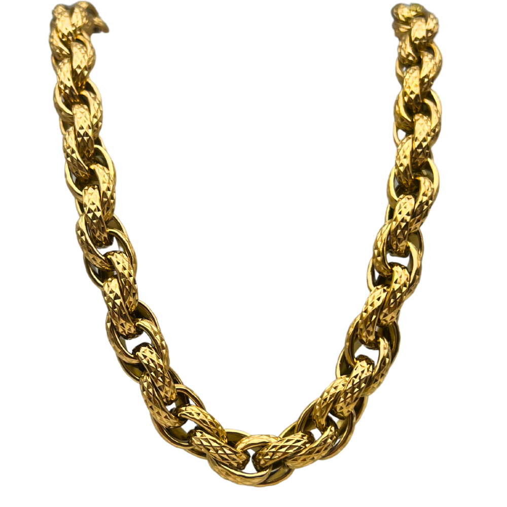 Collana Catena Vintage in Acciaio Gold