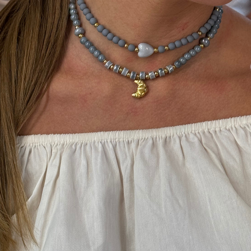 Collana Colazione a Parigi in Acciaio Gold