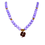 Collana Fortuna Lilla in Acciaio Gold