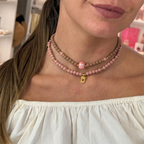 Collana Radice di Rosa in Acciaio Gold
