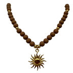 Collana Sole di Terra in Acciaio Gold