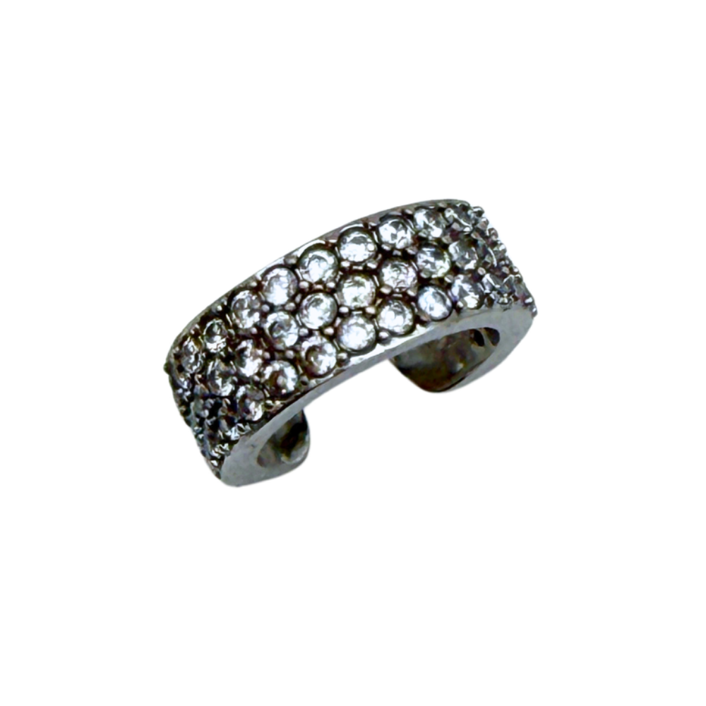 Ear Cuff Big Sparkle in Acciaio Silver