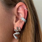 Ear Cuff Big Sparkle in Acciaio Silver