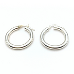 Hoops Cerchi Lisci in Argento Silver