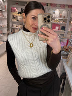Collana Raw Oval in Acciaio Gold