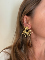 Orecchini Raggi Dorati in Acciaio Gold
